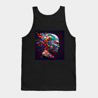 Human Head shattering, generative AI Tank Top